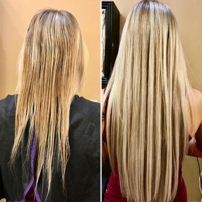 Extensions  color and olaplex by Brittany Krenz