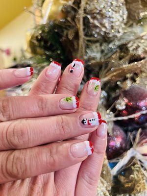 #bio gel with Christmas designs