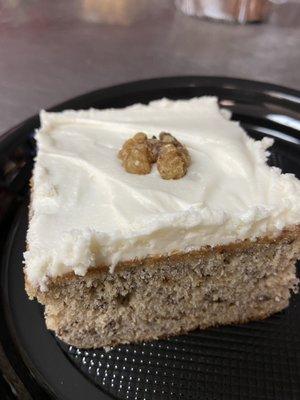 Banana & walnut cake