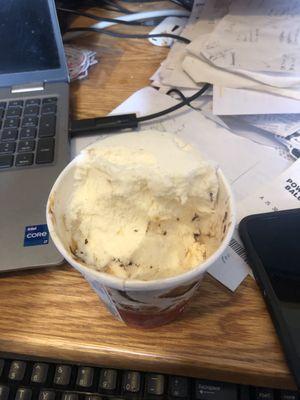 Fail!!  Bunny tracks pint was at least 98% Vanilla ice cream.  The only thing that was more disappointing was the complete lack of response