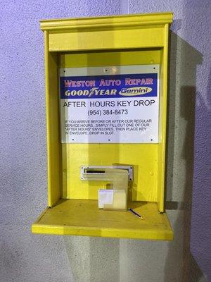 Overnight drop box.