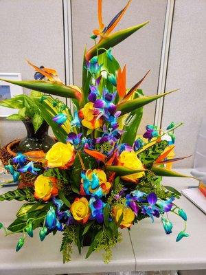 Tropical floral arrangement