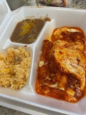 Cheese enchilada combo