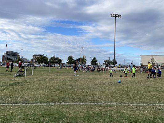 Ample soccer fields and there are great lights if you have a night game.