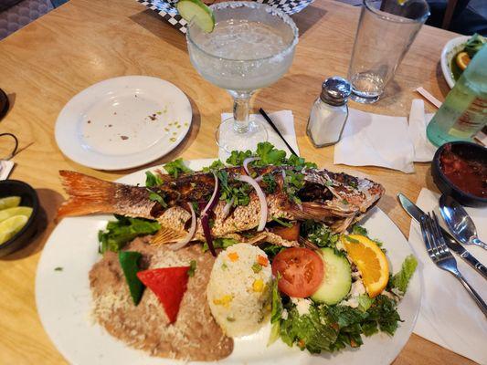 Flash fried Red Snapper