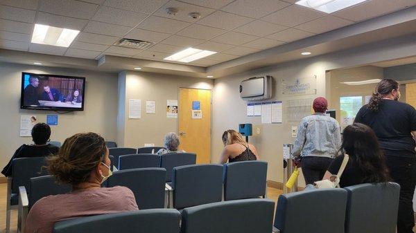 Crowded waiting room