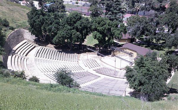 The Roosevelt Bowl at Perris Hill Park. Note the mature trees and beautiful setting.