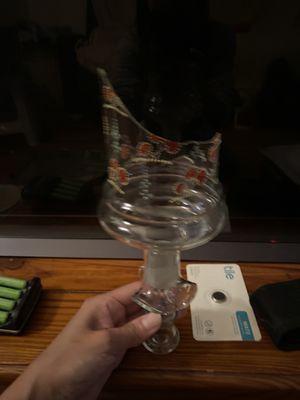 Moms broken vase!! The top is all gone!!