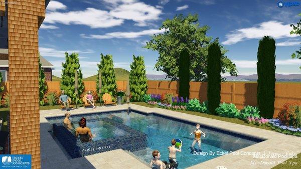 3D Backyard Design Eckel pool concepts Geometric