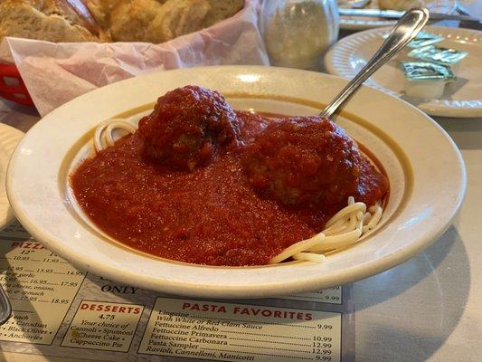 Ti Amo spaghetti and meatballs