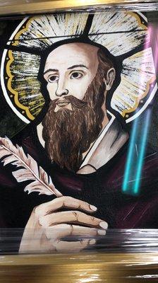 Our students are very artistic. The image of our patron St. Francis De Sales drawn and painted hand painted.