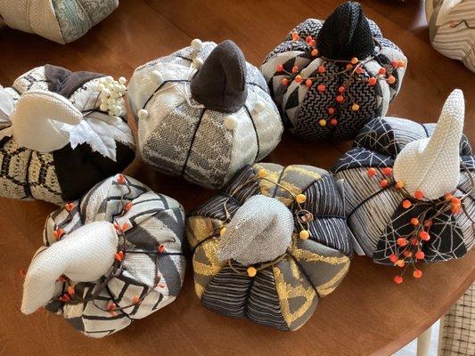 Fabric pumpkins