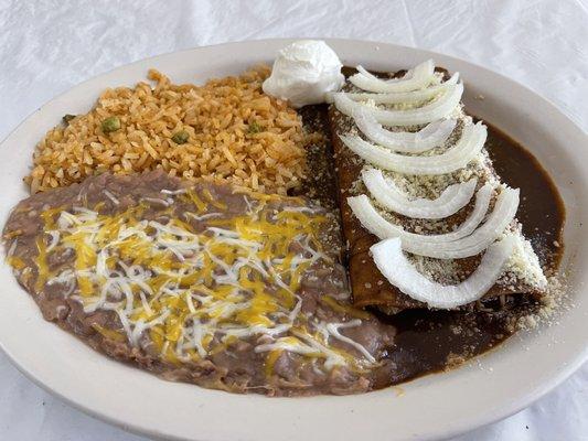 Chicken MOLE Enchiladas