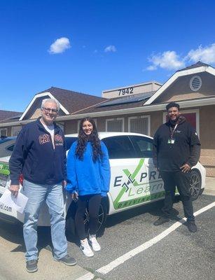 Christopher Gabriel from KMPH with daughter Cadence and awesome Instructor Alex!