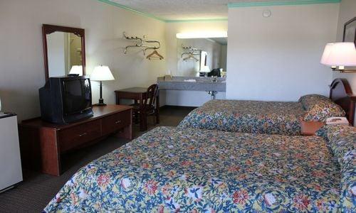 Guest Room at the Knights Inn Charlotte Airport in Charlotte, North Carolina