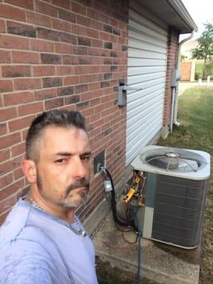 Working on a heat pump