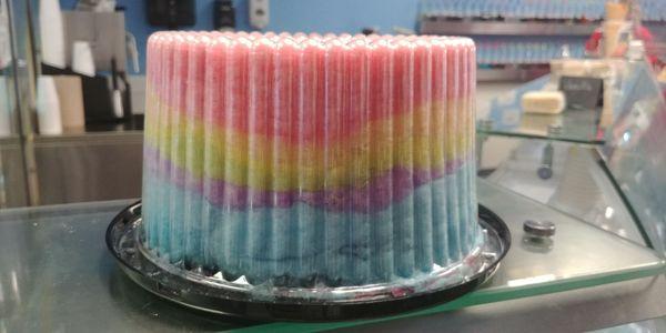 Rainbow Cotton Candy Cake