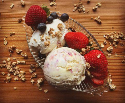 Honey Berry Breakfast Ice Cream