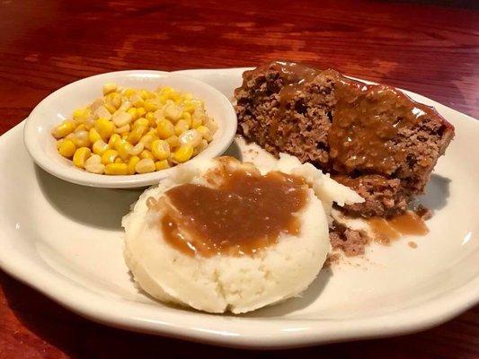 Meatloaf Dinner, served on Mondays