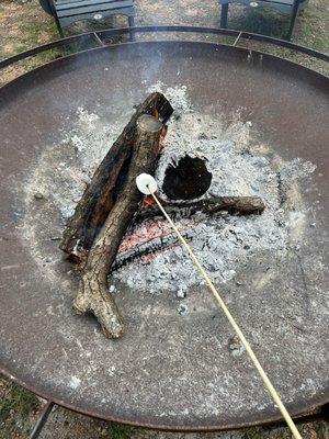 S'mores by the fire!