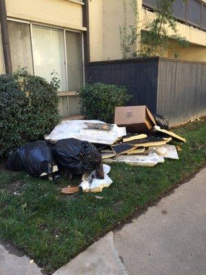 They tell us not to put stuff on our back porch because it looks "tacky".. What does all this trash look like?