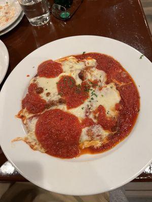 The Trio (chicken, shrimp and veal parm)