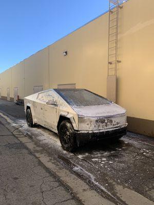 Tesla Cybertruck hand wash!