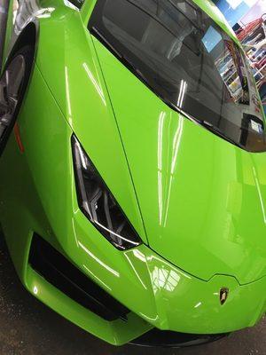 Lamborghini Huracan received full front end Xpel paint propection film