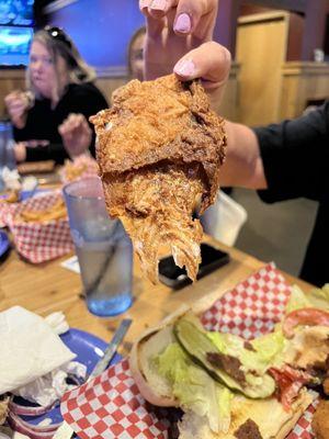 there is no fish in this fried fish sandwich