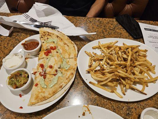 Quesadilla parmesan fries