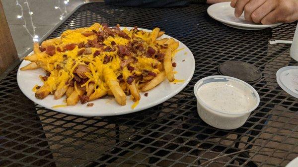 Bacon cheese fries. Tons of bacon.