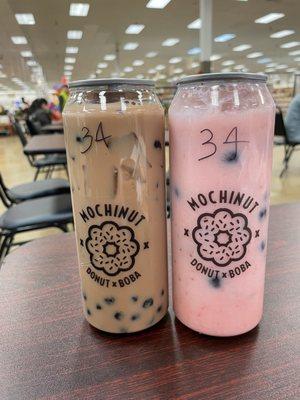 Milk tea and strawberry tea