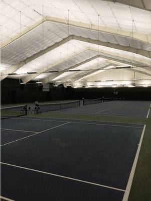 4 of the 5 indoor Tennis Courts