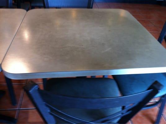 All the tables and chairs are nasty!!!