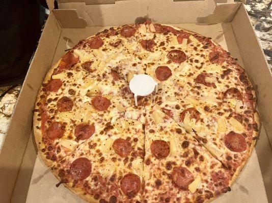 Large Pepperoni and Pineapple