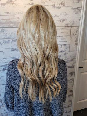 Natural extensions, blonding, blonde as can be