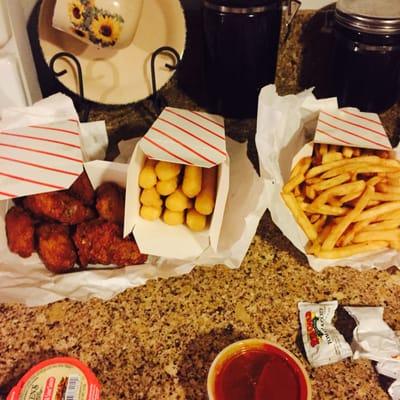 Wings & Mozzarella Sticks and Fries Awesome