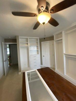 Master closet #customcabinets that we're just finished! Call us today to get your project started!