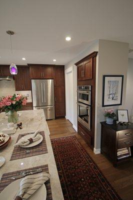 Taj Mahal quartzite kitchen. Contractor Gary Woods.