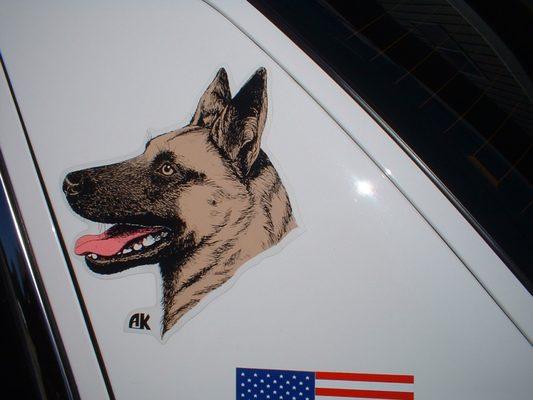 Vehicle vinyl graphics for local police dept.