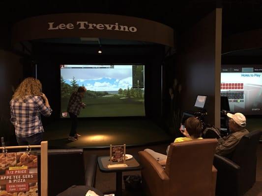 Virtual Golf, Virtual Shooting and Rangers Sports Cafe