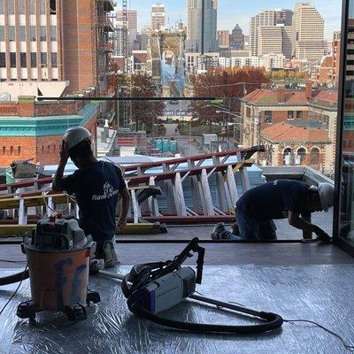 construction cleaning in  new building near Cincinnati, Ohio