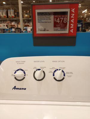 Found same washer at Lowe's for $20 cheaper and they will deliver it to us.