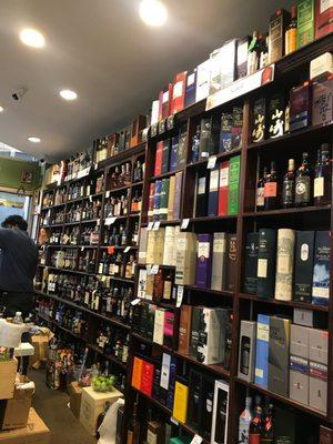 Large selection of wines and liquors