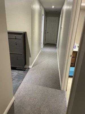 New hallway carpets