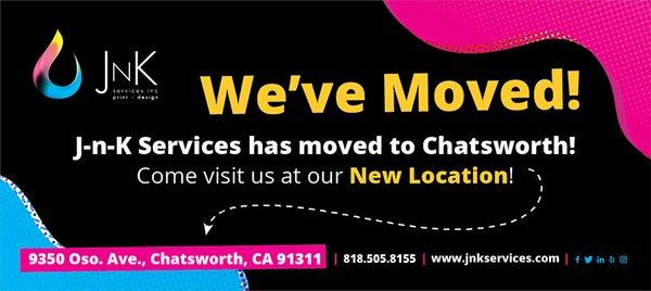 NEW LOCATION!  HERE TO HELP ALL J-n-K CLIENTS!