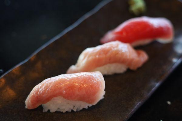 Bluefin Tuna Nigiri Set - Otoro, Chutoro, Akami