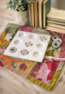 Marble tic tac toe board! How fun?