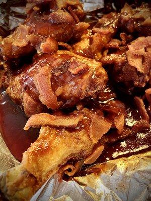 Bourbon bacon wings