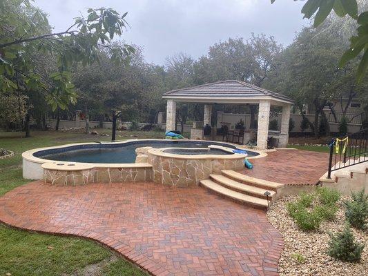 Need a pool, out door kitchen and gazebo, call Cornerstone Homes. 210-889-1889